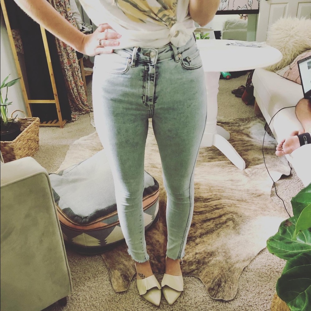 Free People Acid Wash Jeggings 28